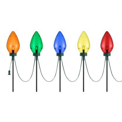 20 in. Multi-Colored Giant C7 LED Pathway Lights (5-Pack)