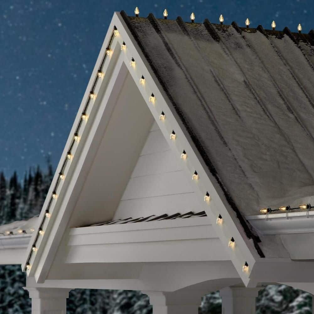 100 Count Warm White Steady Lit Super-Bright C9 LED Lights