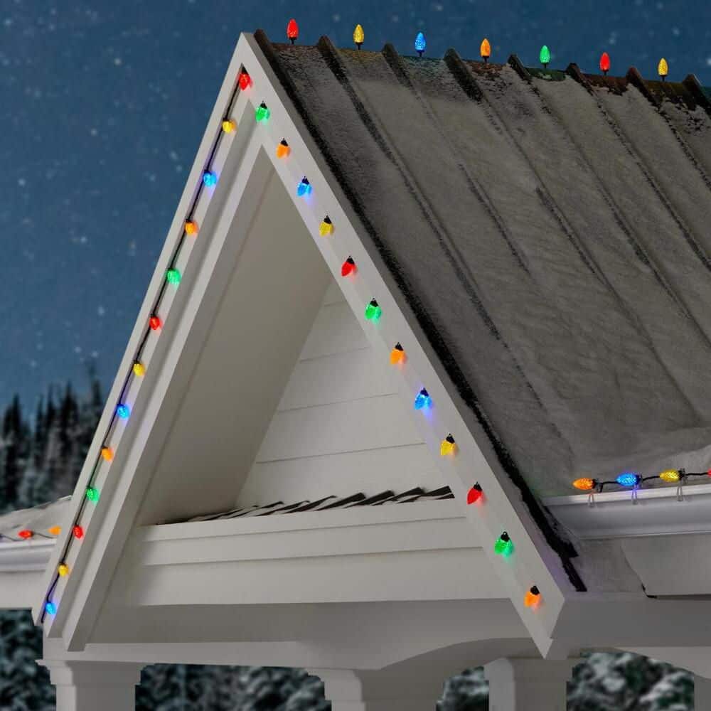 100 Count Multi-Colored Faceted C9 LED Lights