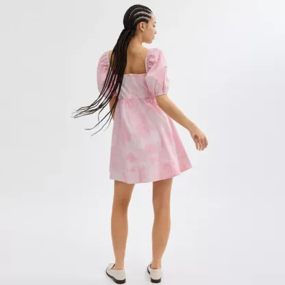 Puff Sleeve Mini Dress