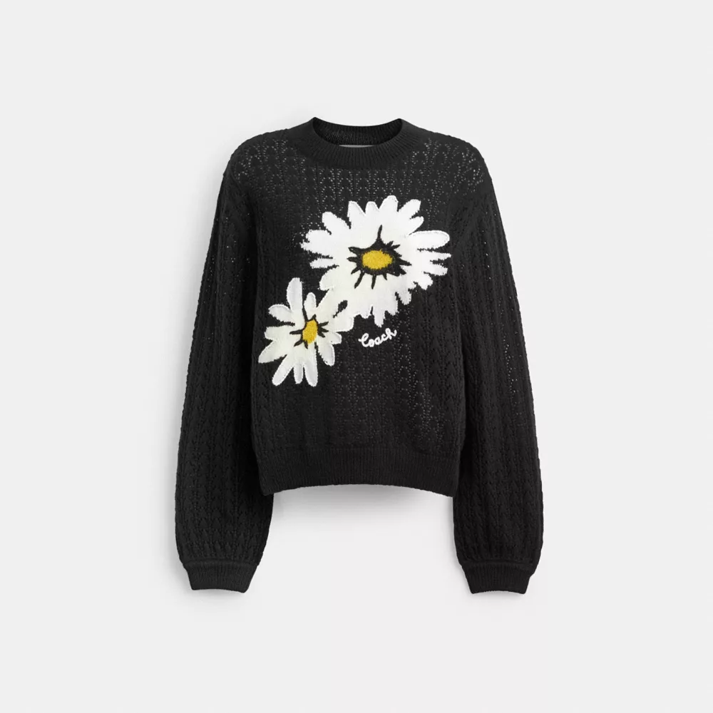  Floral Crewneck Sweater