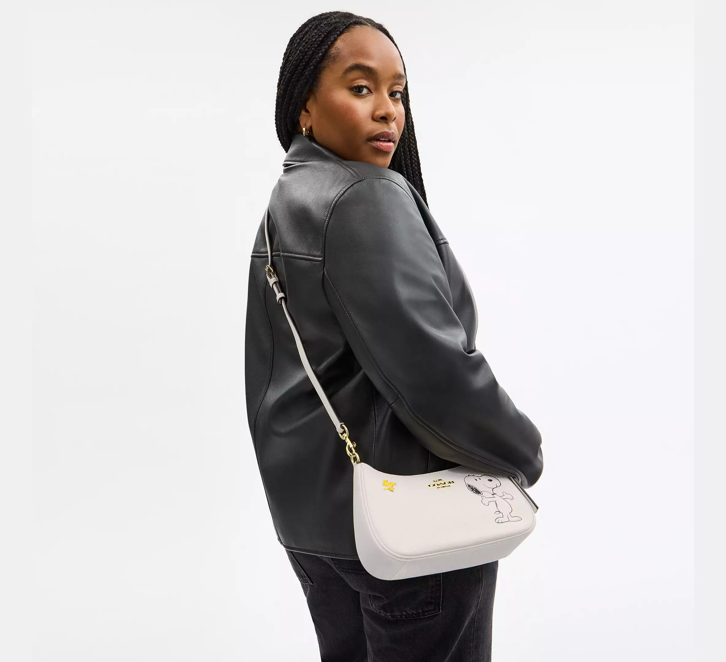 Peanuts Teri Shoulder Bag With Snoopy