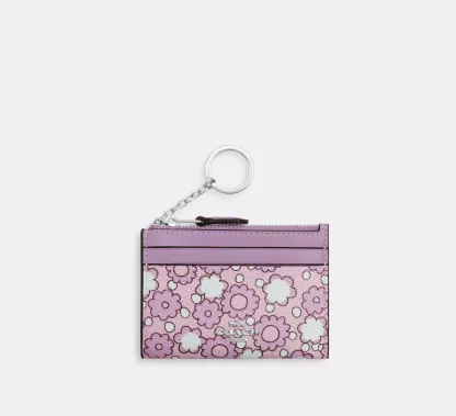 Mini Skinny Id Case With Floral Print