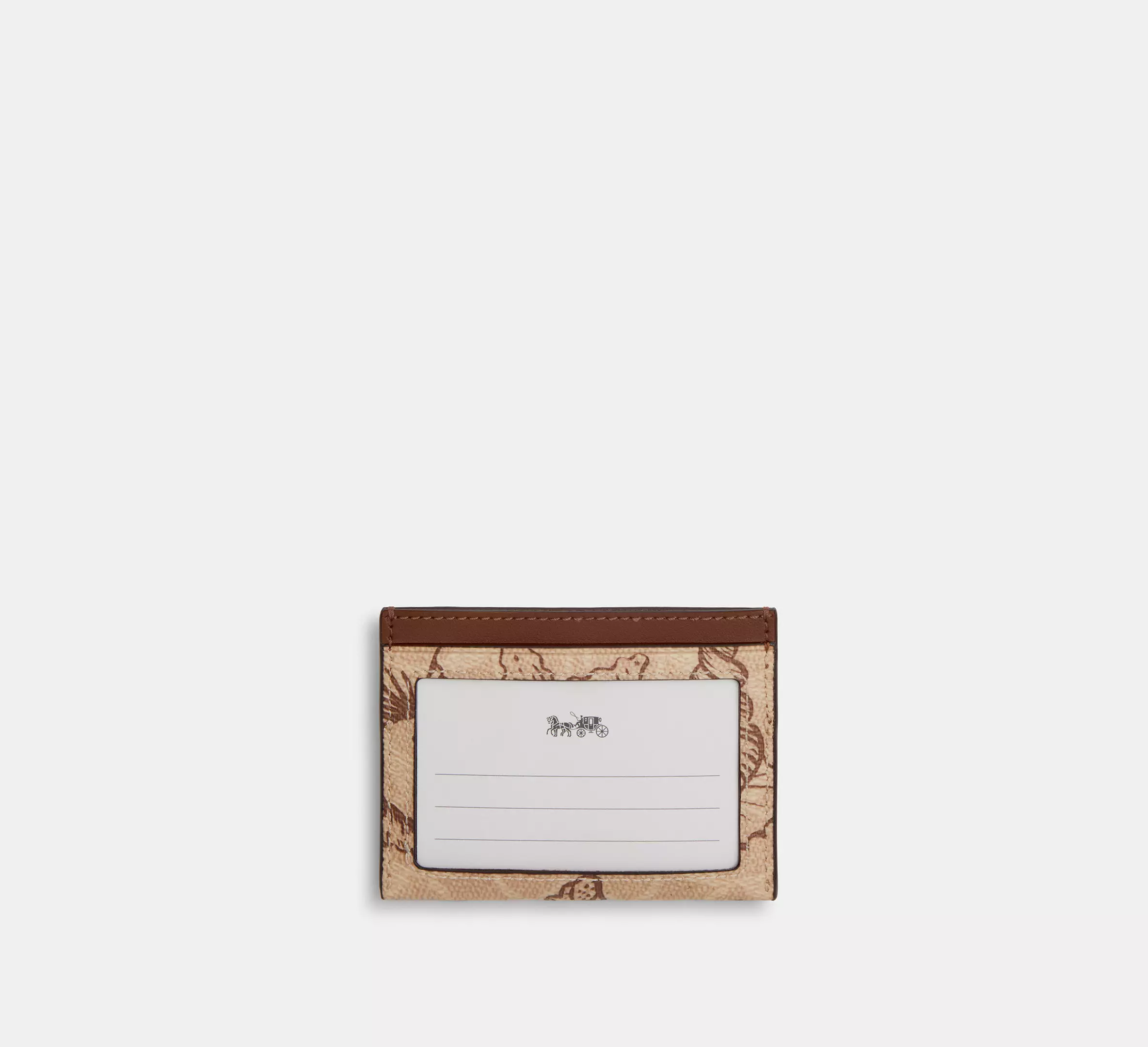 Slim Id Card Case In Signature Canvas With Shell Print