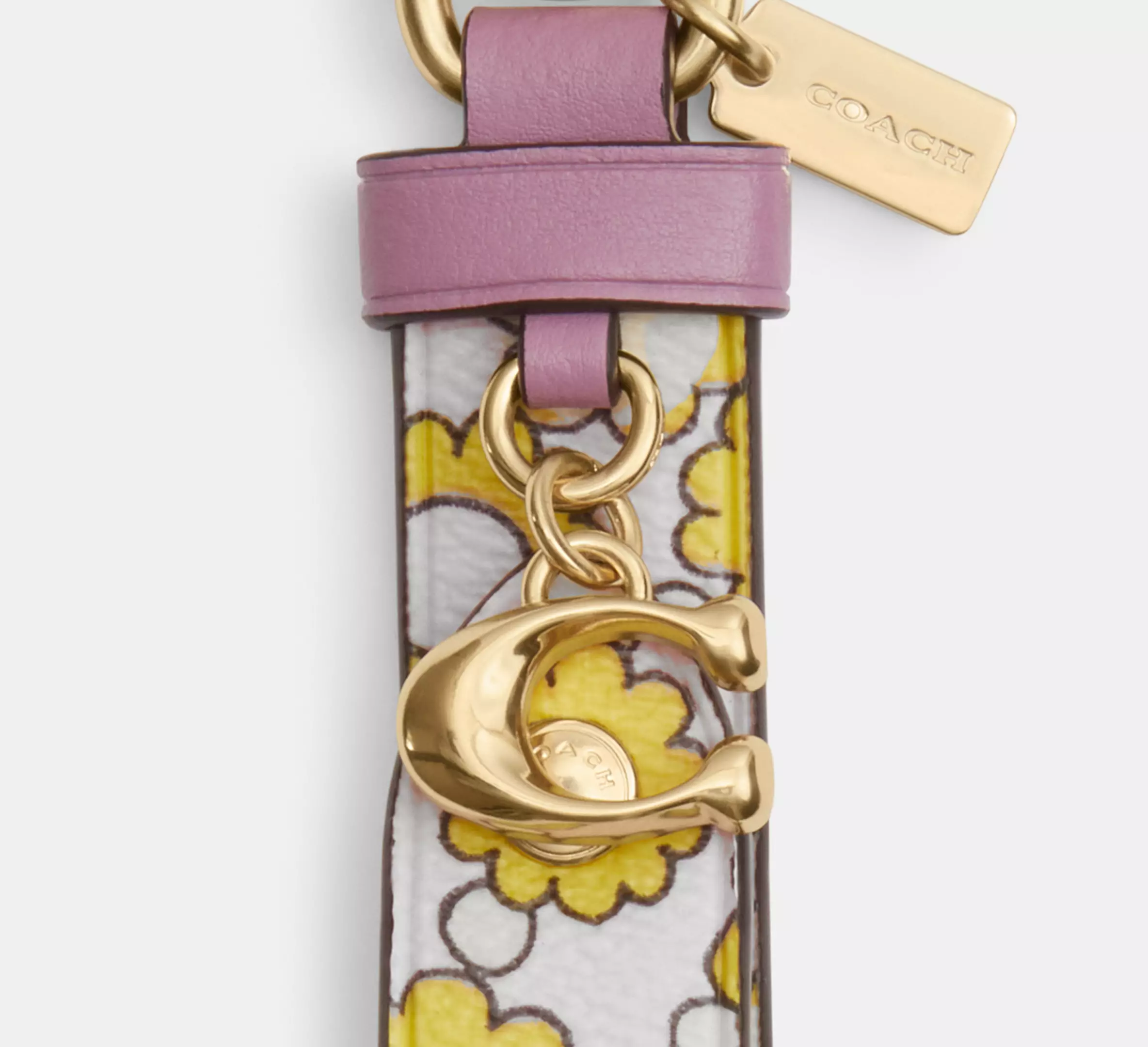 Trigger Snap Bag Charm With Floral Print