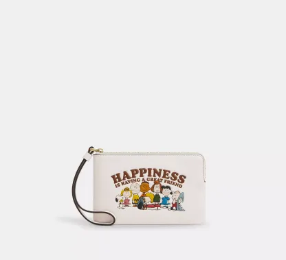 Peanuts Corner Zip Wristlet