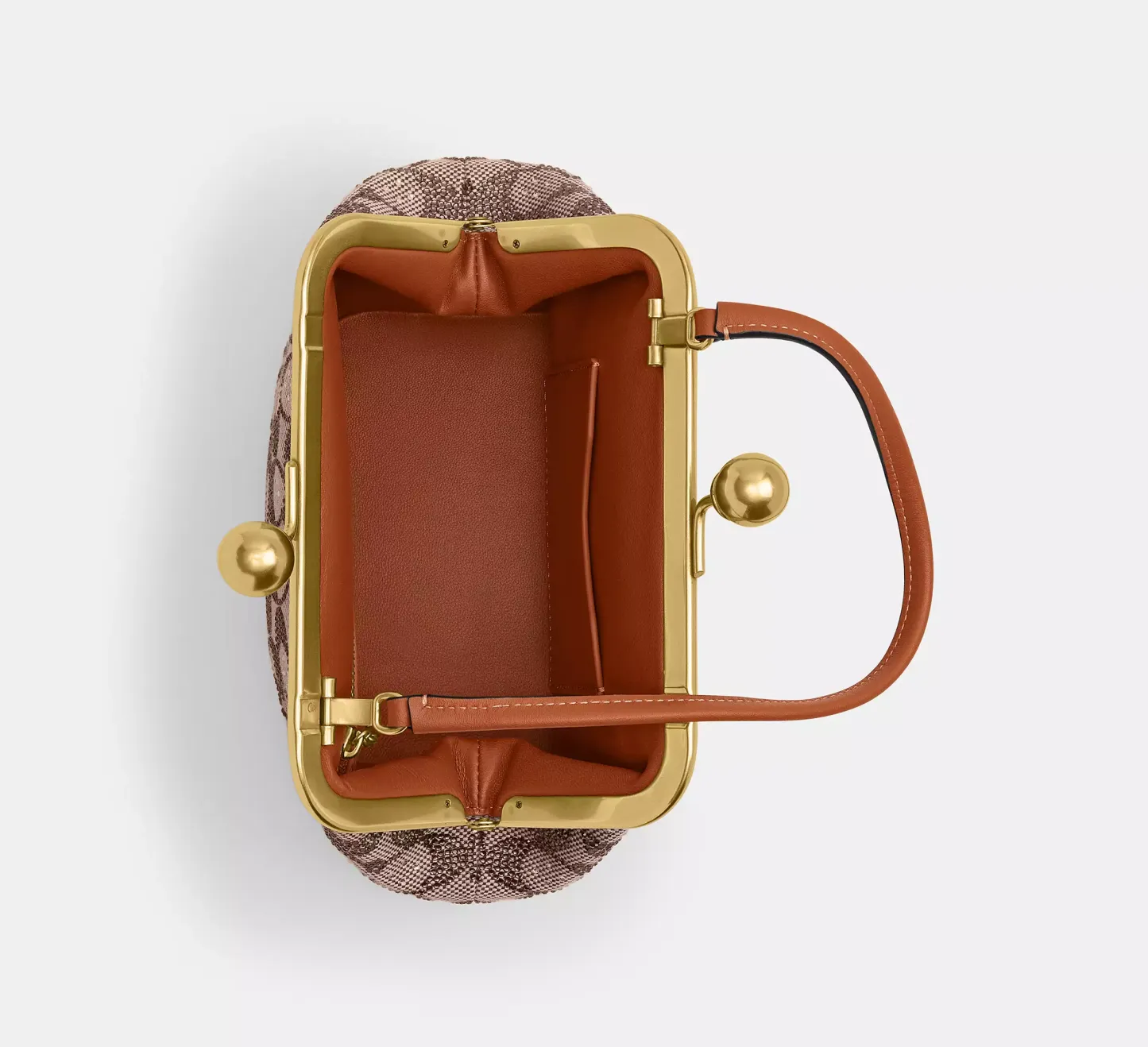 Kisslock Frame Bag 16 In Crystal Signature Jacquard