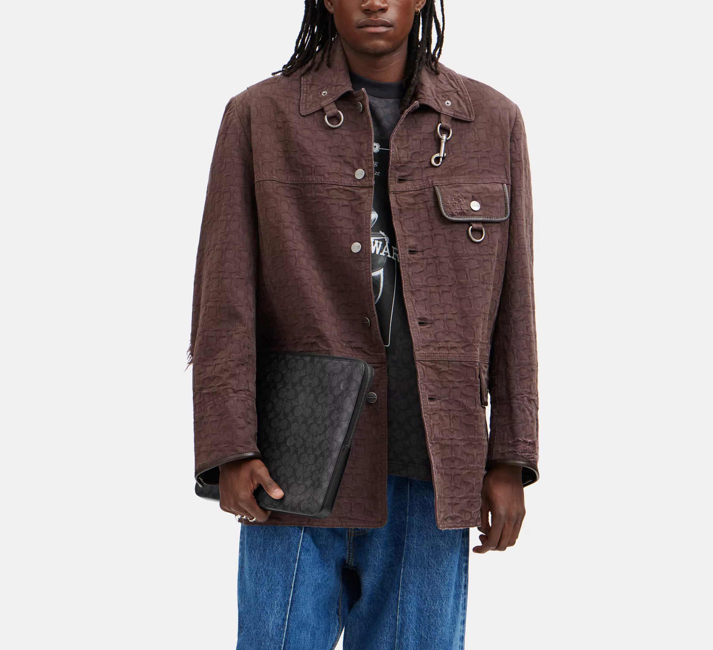 Zip Around Laptop Case In Signature Canvas