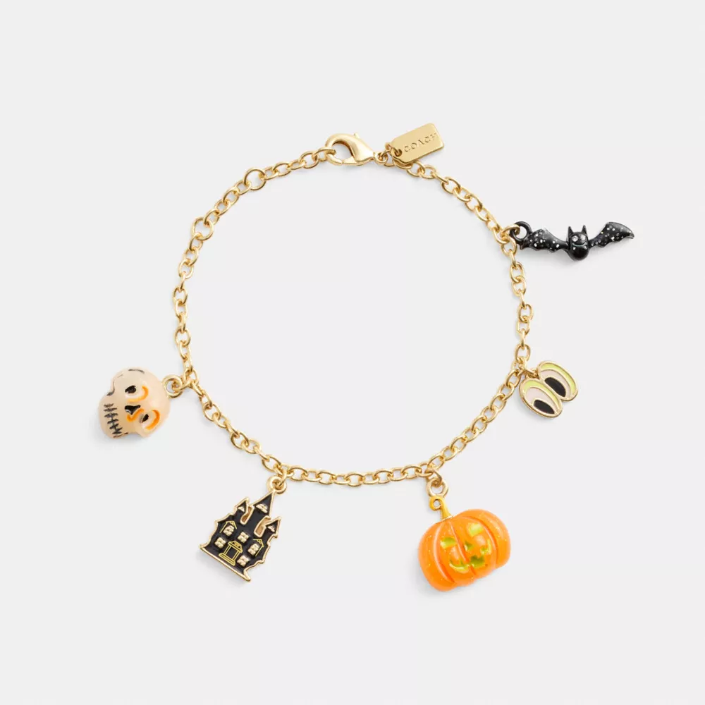 Skull And Pumpkin Charm Bracelet