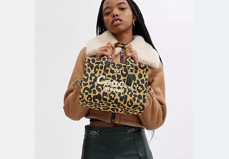 Cargo Tote Bag 26 With Leopard Print