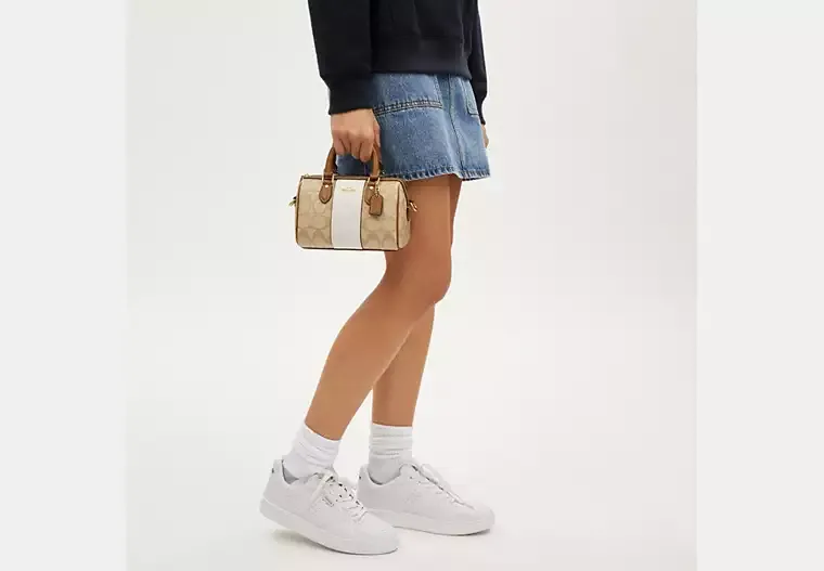 Mini Rowan Crossbody In Signature Canvas With Stripe