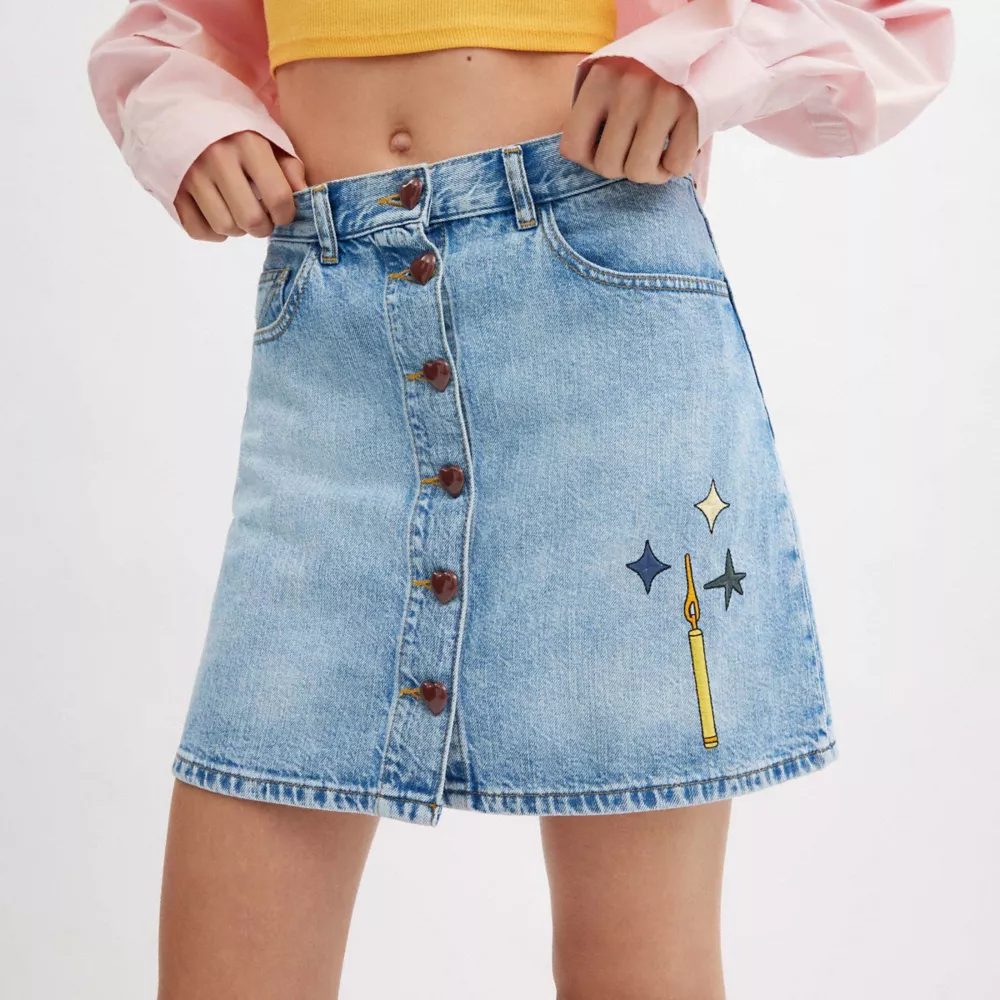 Cothtach X Observed By Us Denim Skirt