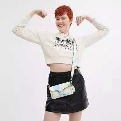 Tabby Shoulder Bag 20 With Rainbow Tie Dye Print