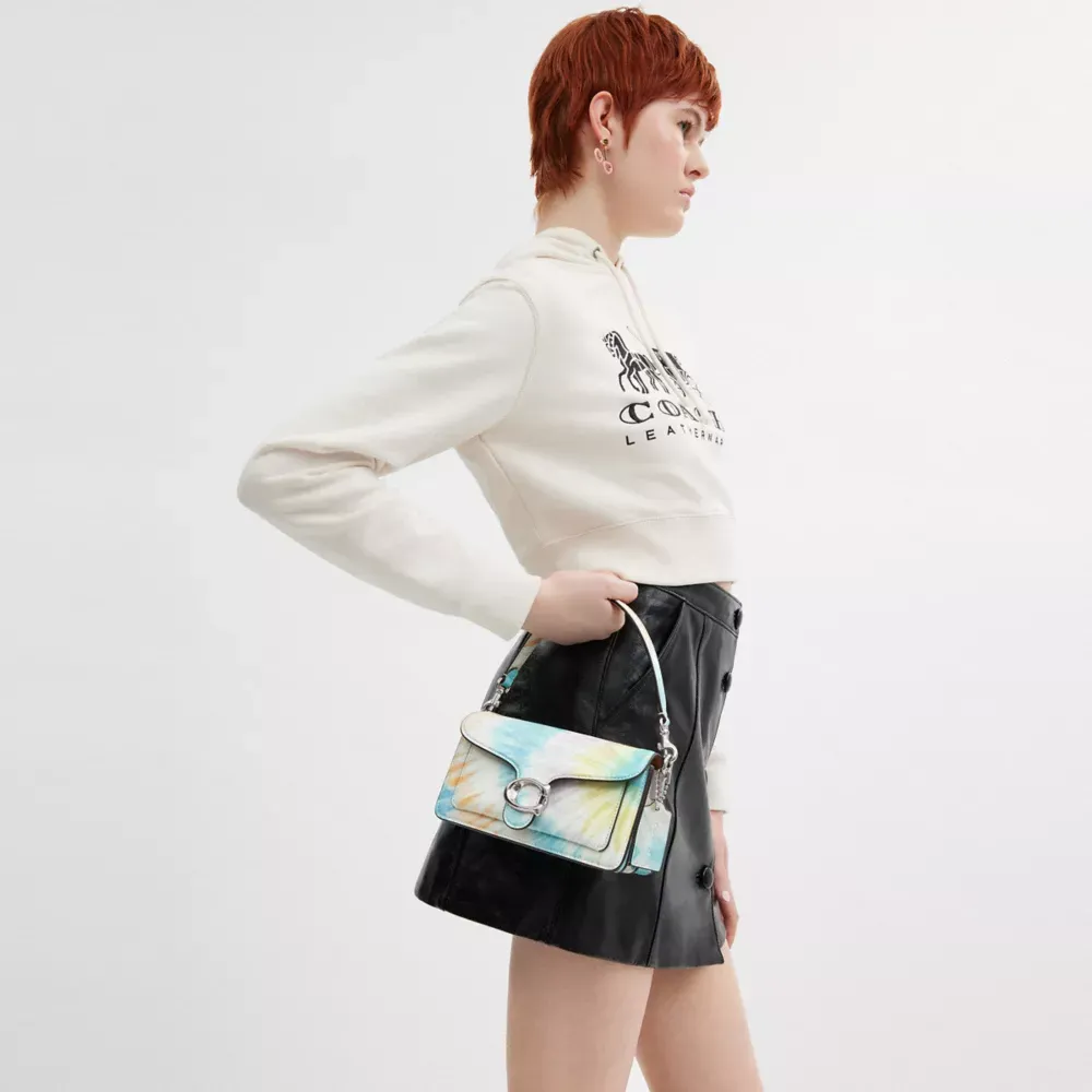 Tabby Shoulder Bag 20 With Rainbow Tie Dye Print