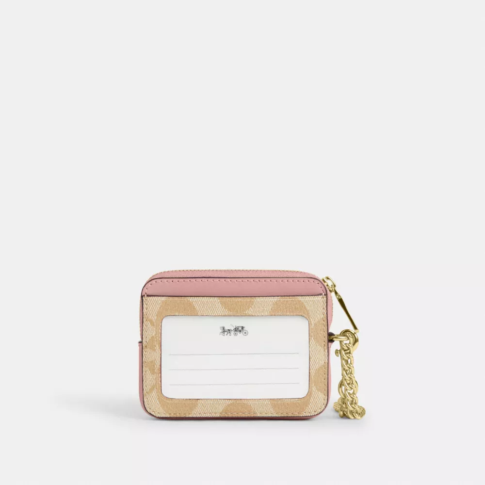 Cothtach X Observed By Us Zip Card Case In Signature Canvas