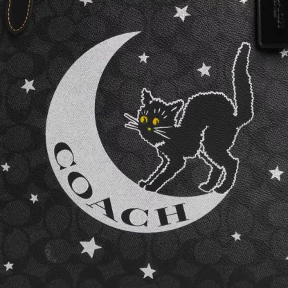 City Tote In Signature Canvas With Halloween Graphic