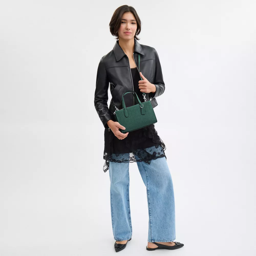 Nina Small Tote Bag With Signature Rivets