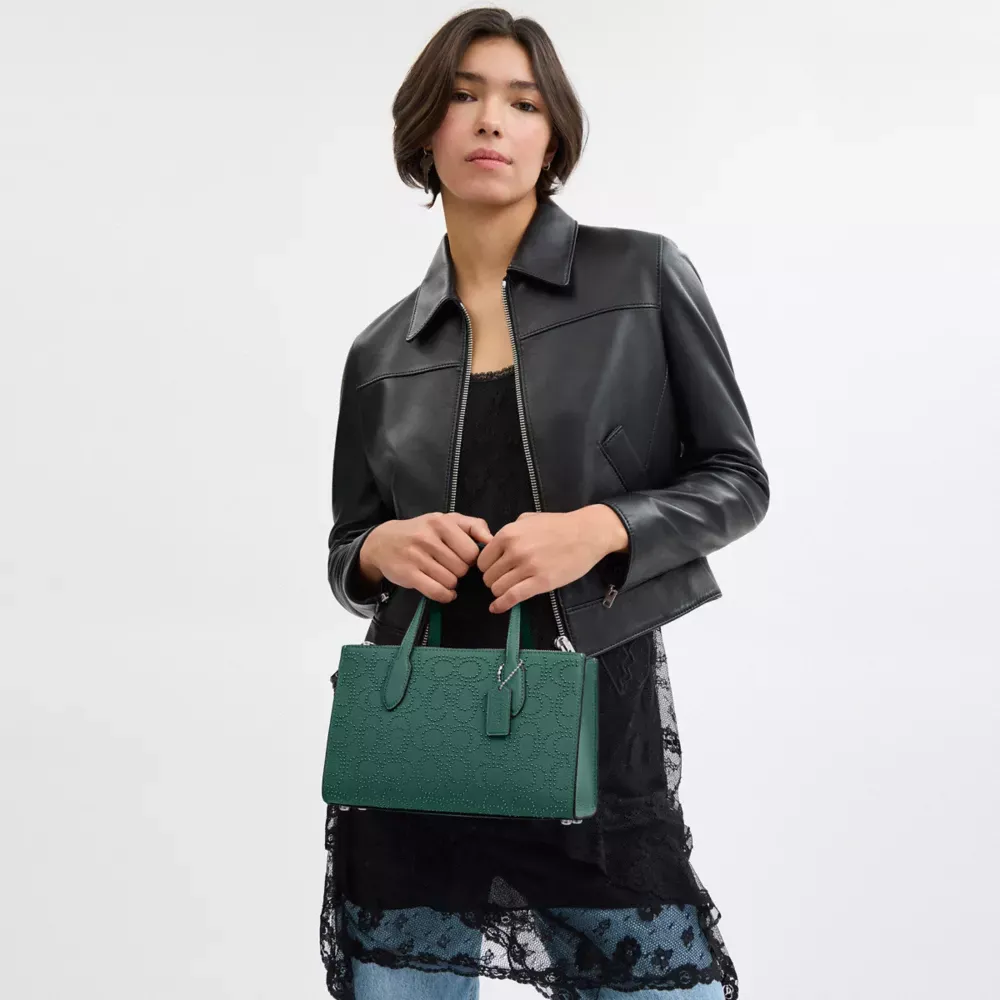 Nina Small Tote Bag With Signature Rivets