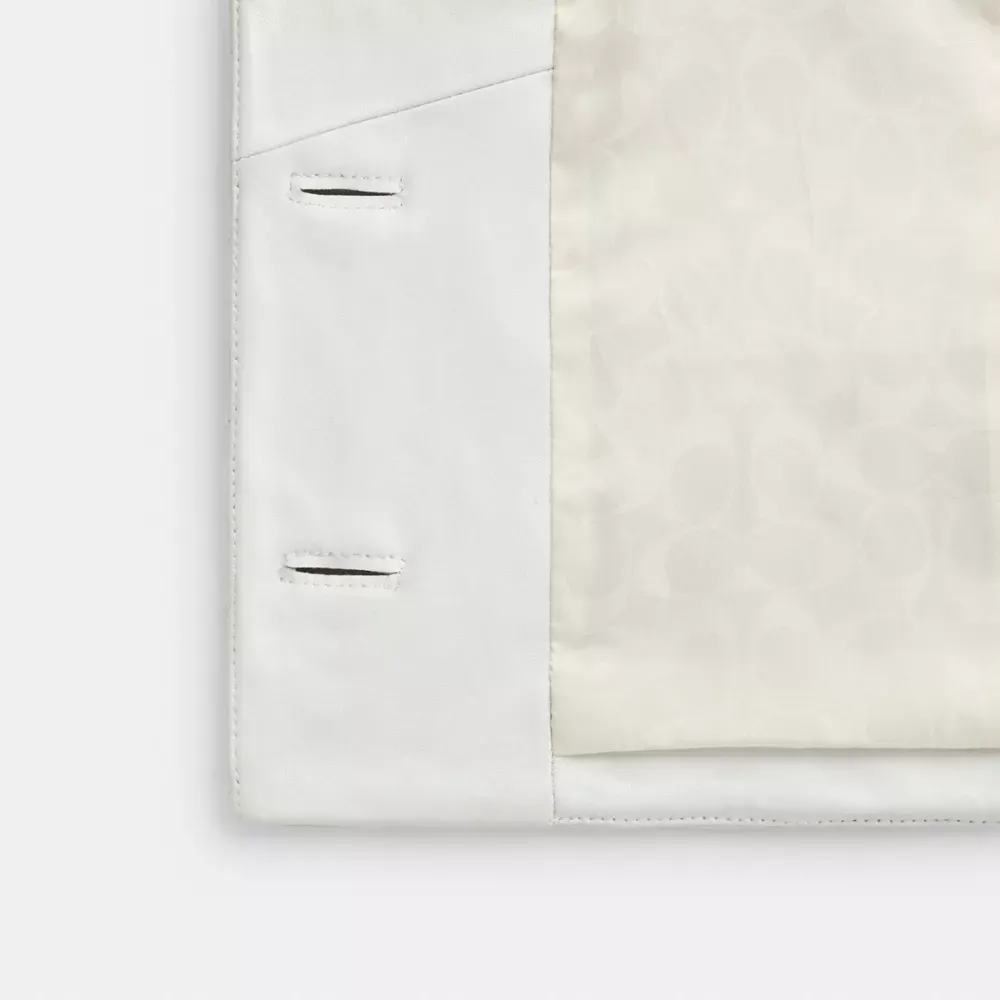 Quilted Leather Cardigan Jacket