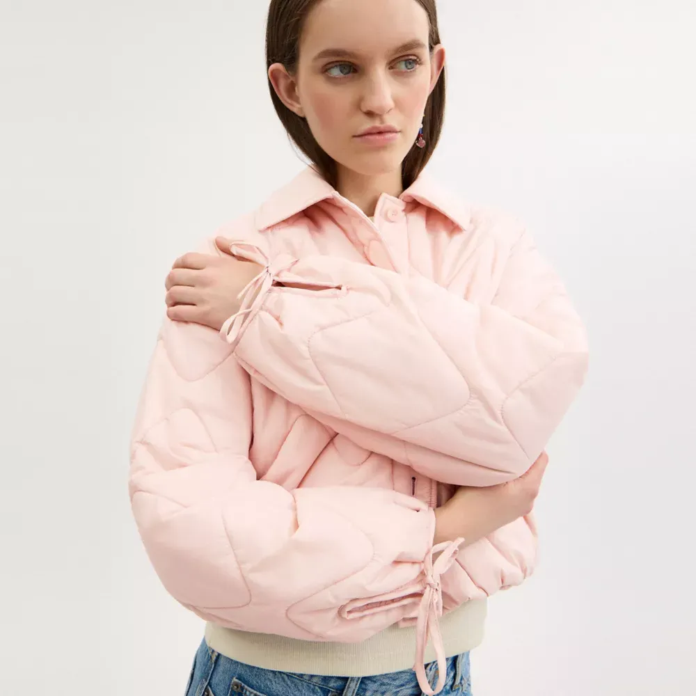 Quilted Blouson Jacket In Recycled Nylon