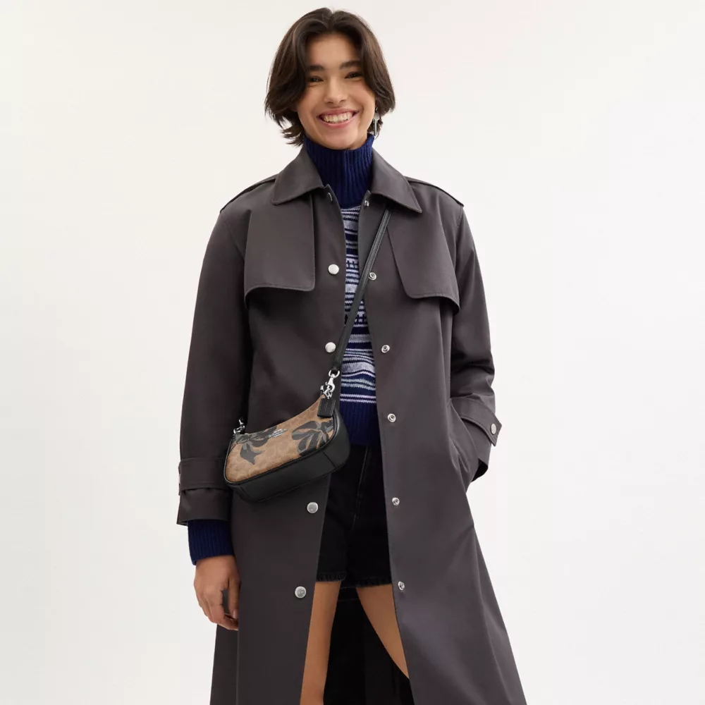 Teri Mini Crossbody Bag In Signature Canvas With Bow Print