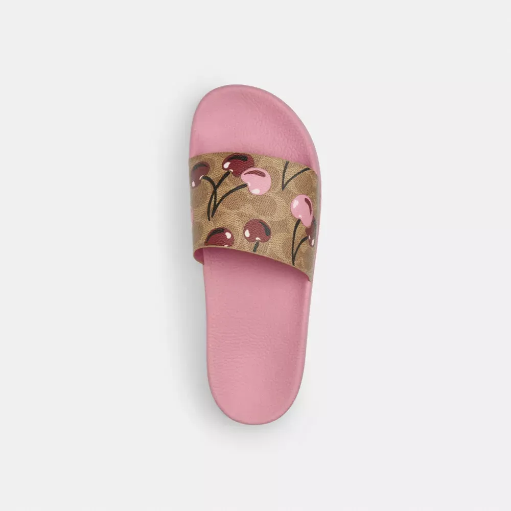 Udele Sport Slide In Signature Canvas With Cherry Print