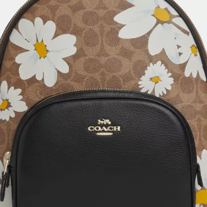 Court Backpack In Signature Canvas With Floral Print
