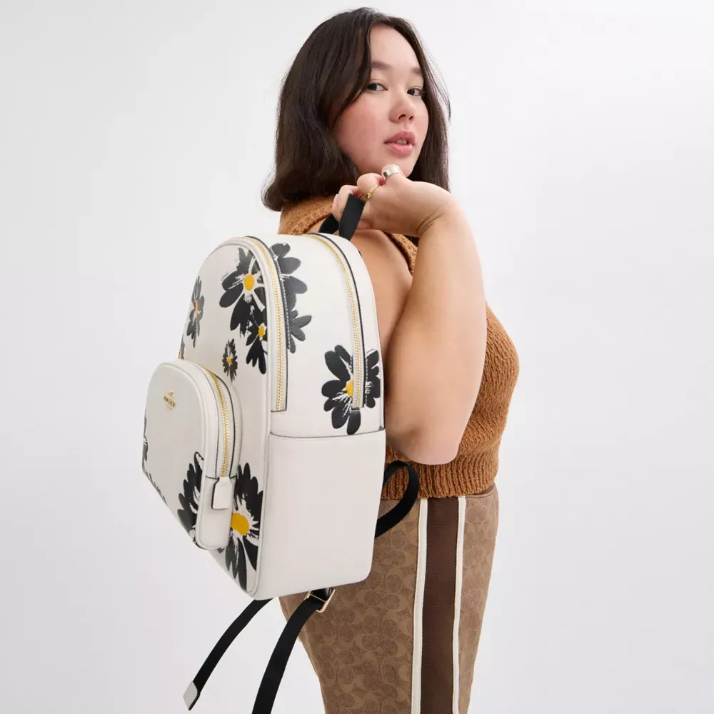 Court Backpack With Floral Print