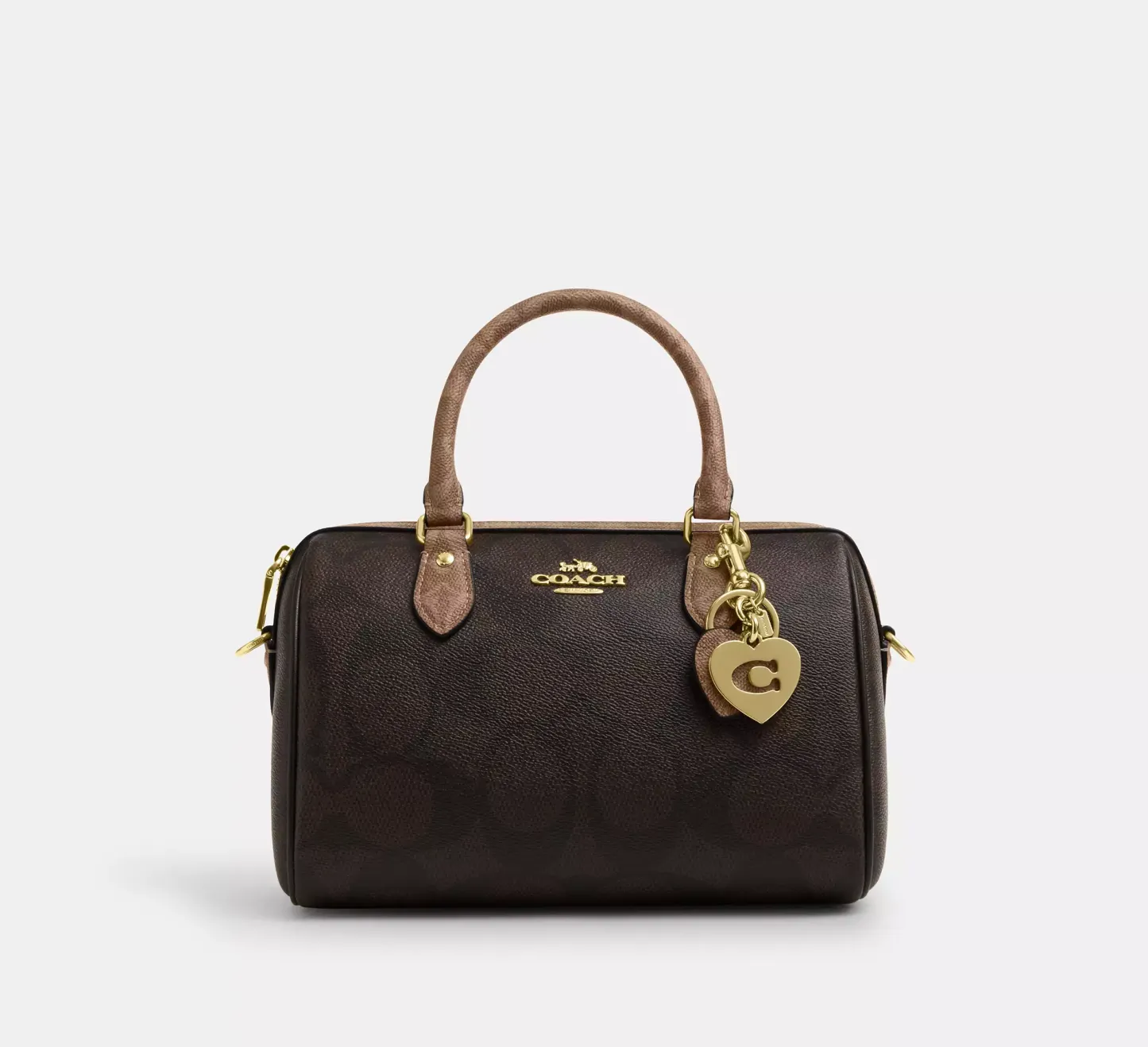 Hearts Key Ring In Signature Canvas