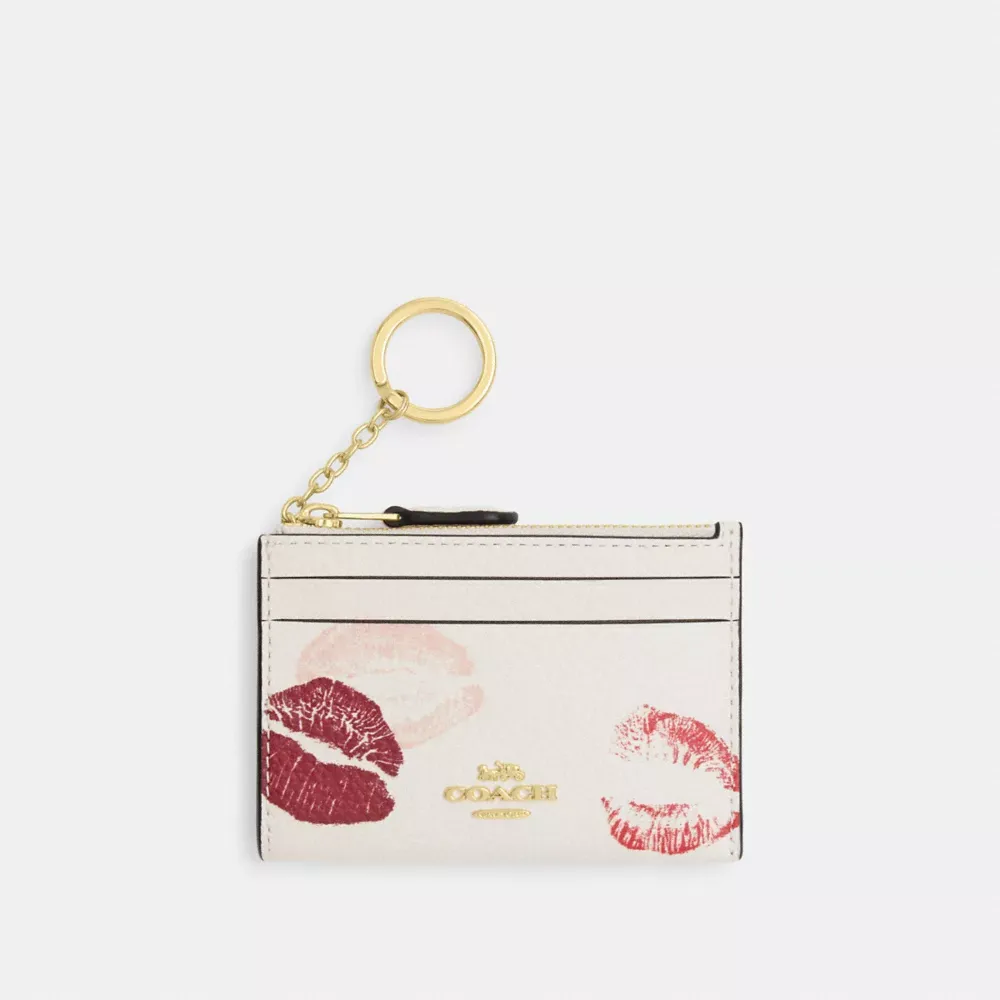 Mini Id Skinny Case With Lips Print