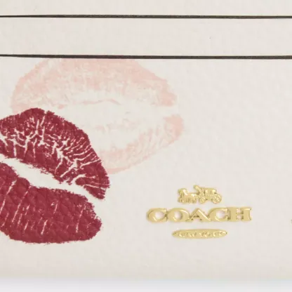 Mini Id Skinny Case With Lips Print