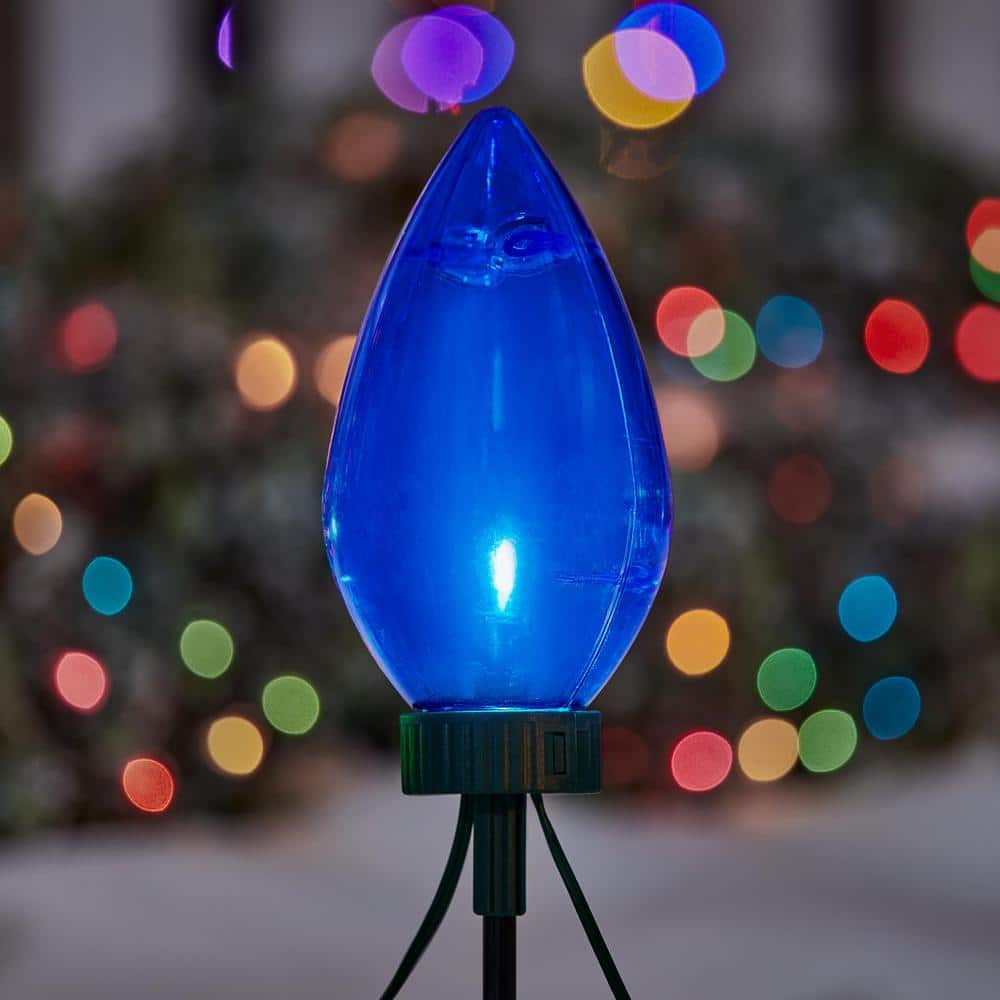 20 in. Multi-Colored Giant C7 LED Pathway Lights (5-Pack)