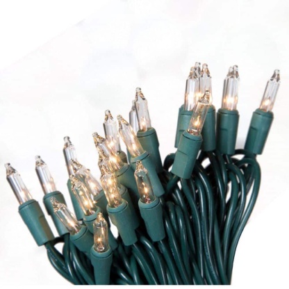 20 ft. 7.5 in. 100-Count Incandescent Clear Christmas Mini String Lights