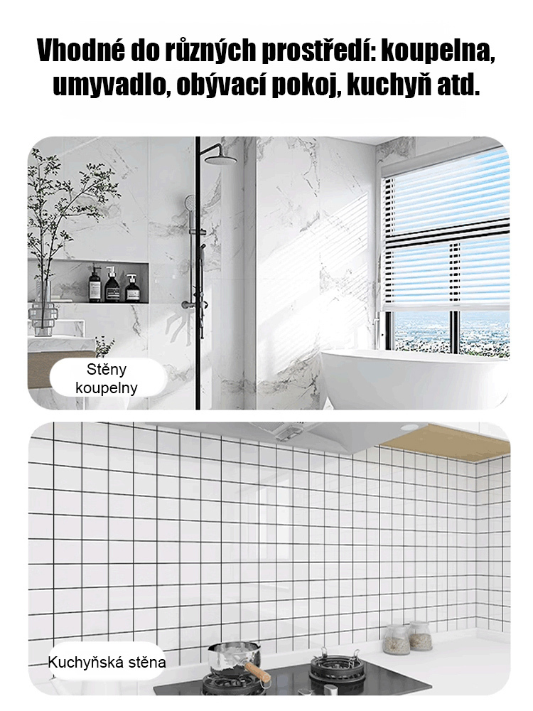 Imitace keramických dlaždic nálepky na zeď