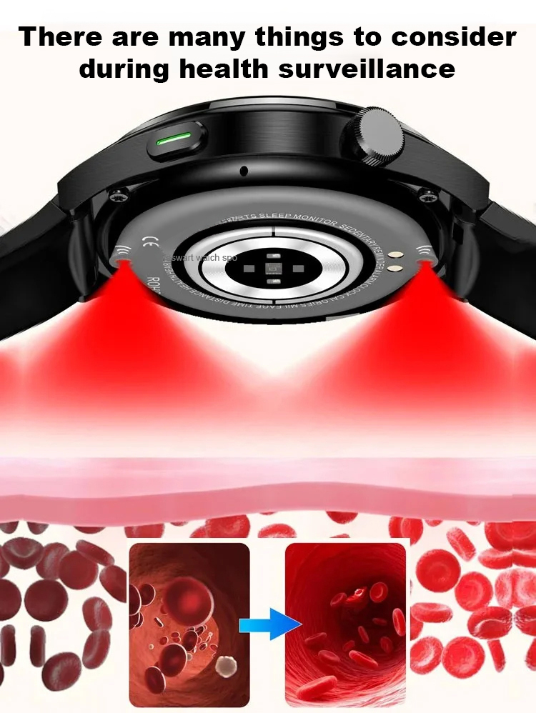 Chytrý zdravotní hodinky s neinvazivním měřením cukru a tlaku