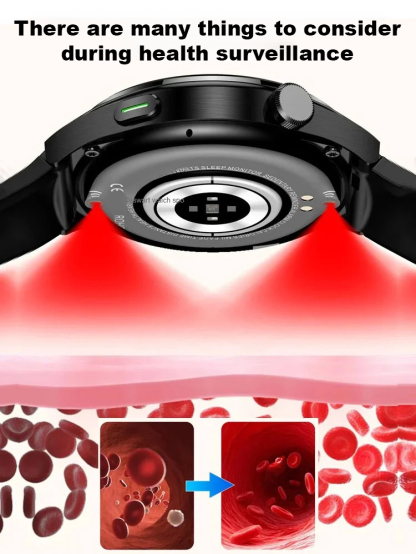 Chytrý zdravotní hodinky s neinvazivním měřením cukru a tlaku