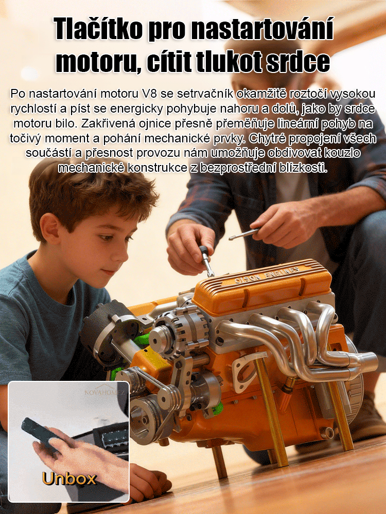 Nový model motoru V8 motorový držák