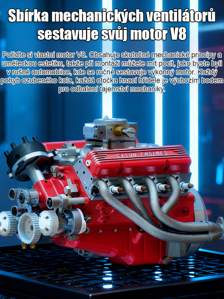 Nový model motoru V8 motorový držák