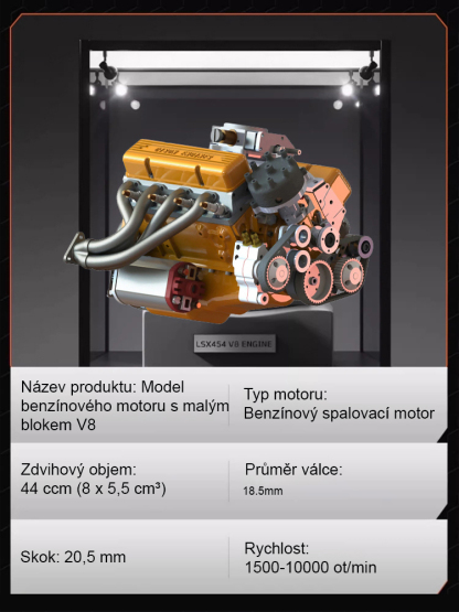 Nový model motoru V8 motorový držák