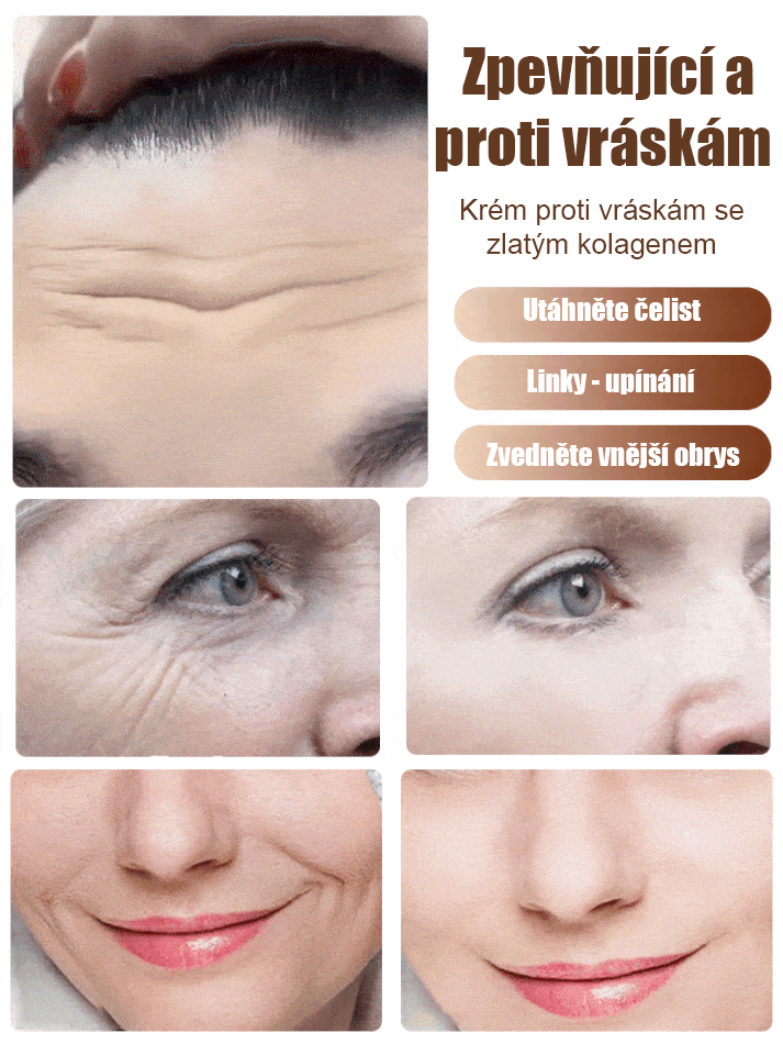 【3 dny bez vrásek】Zlatý kolagen proti vráskám krém