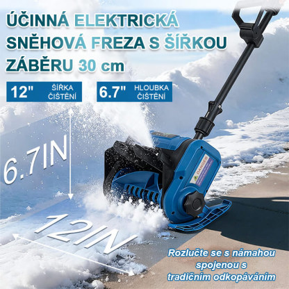 【Jeden člověk snadno odstraní sníh】Sněhová fréza na lithiové baterie