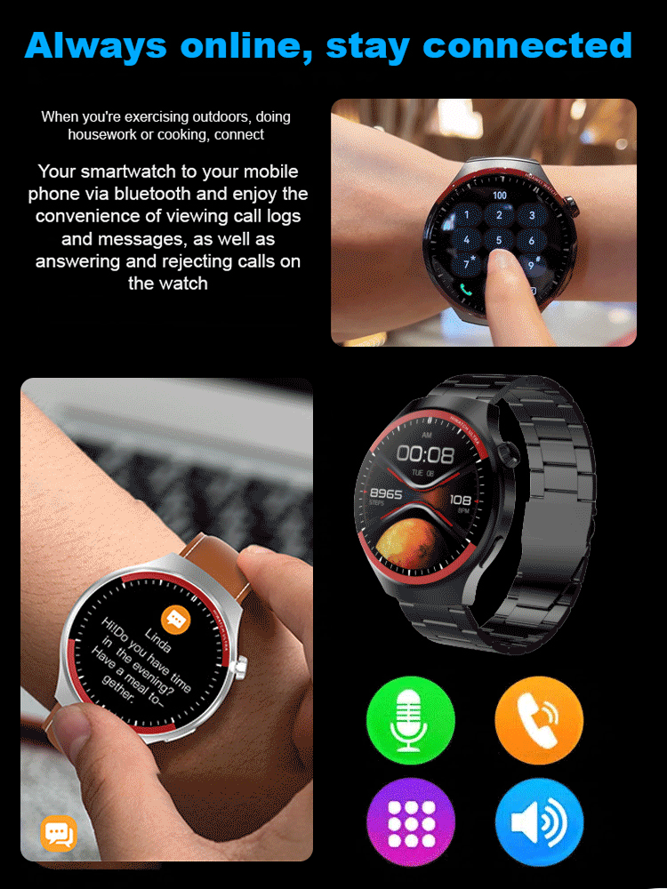 Chytrý zdravotní hodinky s neinvazivním měřením cukru a tlaku