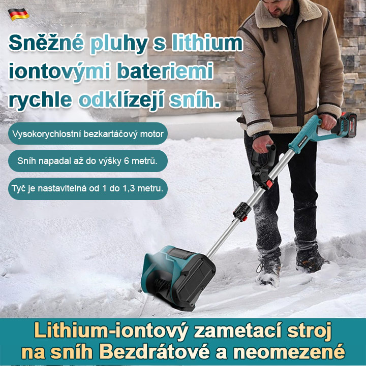 【Jeden člověk snadno odstraní sníh】Sněhová fréza na lithiové baterie