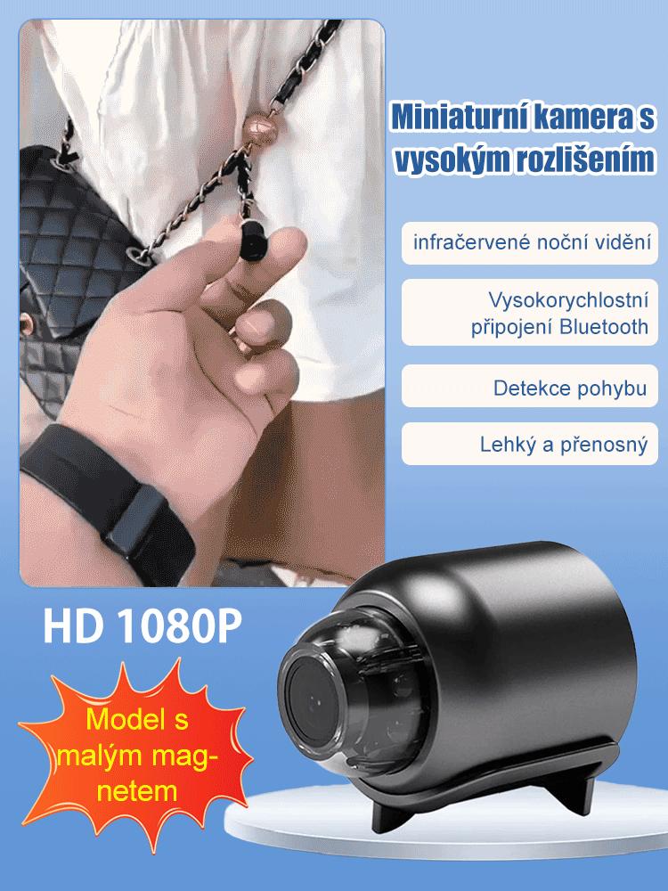 Bezplatná zkušební verze, HD mini kamera bez slepých míst