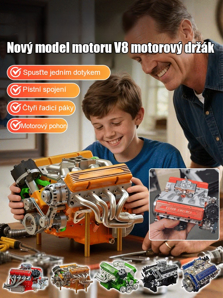 Nový model motoru V8 motorový držák