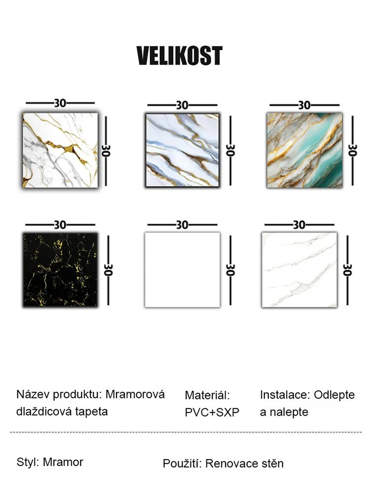 Imitace keramických dlaždic nálepky na zeď