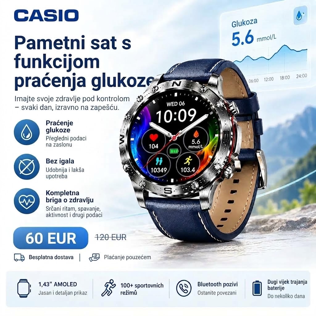 ⌚[Uvezeno iz Japana] CASIO pametni sat nove generacije (2026.) – spoj naprednih značajki i sveobuhvatnog praćenja 🔥