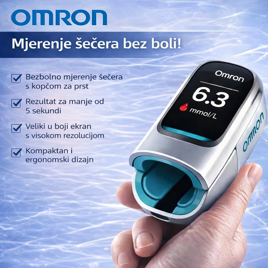 🔥 Nema više igala i boli! | Omron™ neinvazivni mjerač glukoze u krvi – Jednostavno i točno praćenje šećera u krvi, gdje god se nalazili 🔥