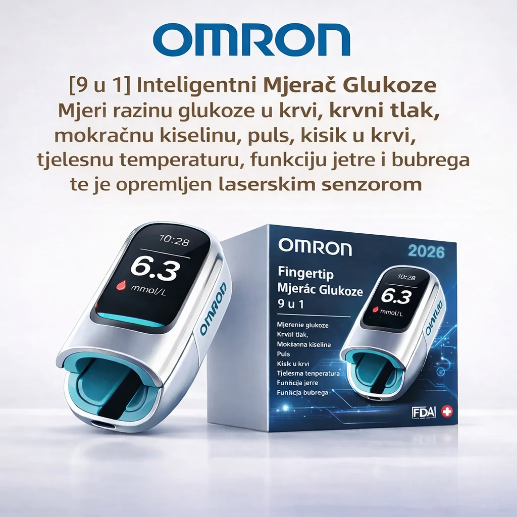 🔥 Nema više igala i boli! | Omron™ neinvazivni mjerač glukoze u krvi – Jednostavno i točno praćenje šećera u krvi, gdje god se nalazili 🔥