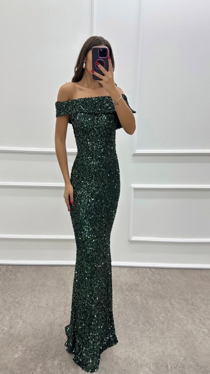 BEIGE MADONNA COLLAR SEQUIN DESIGN DRESS